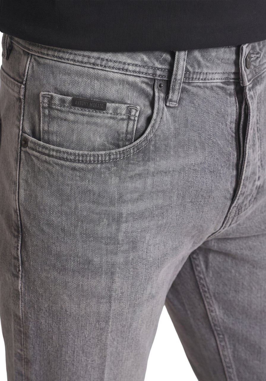 Antony Morato DENIM CHINOS RAY SLIM ANKLE LENGHT FIT IN COMFORT GREY DENIM Grijs