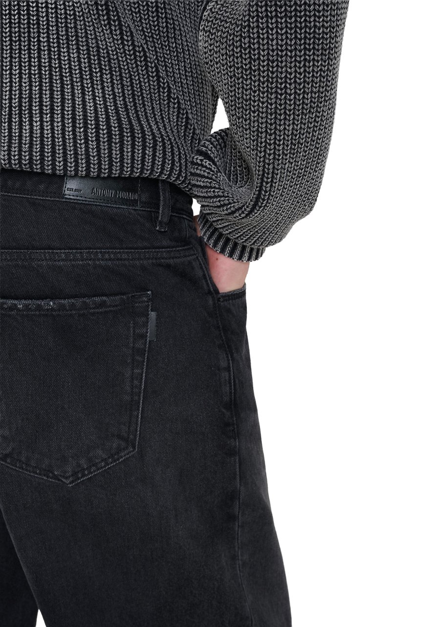 Antony Morato JEANS JAMES WIDE LEG FIT IN BLACK-BLACK DENIM Zwart