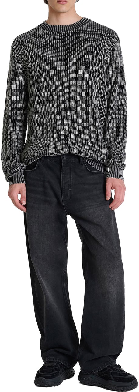 Antony Morato JEANS JAMES WIDE LEG FIT IN BLACK-BLACK DENIM Zwart
