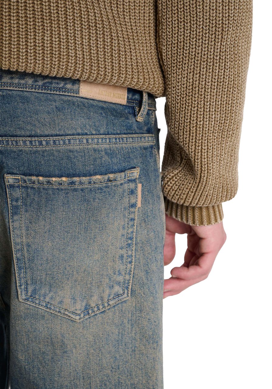 Antony Morato JEANS JAMES WIDE LEG FIT IN BLUE DENIM OVERDYED Blauw