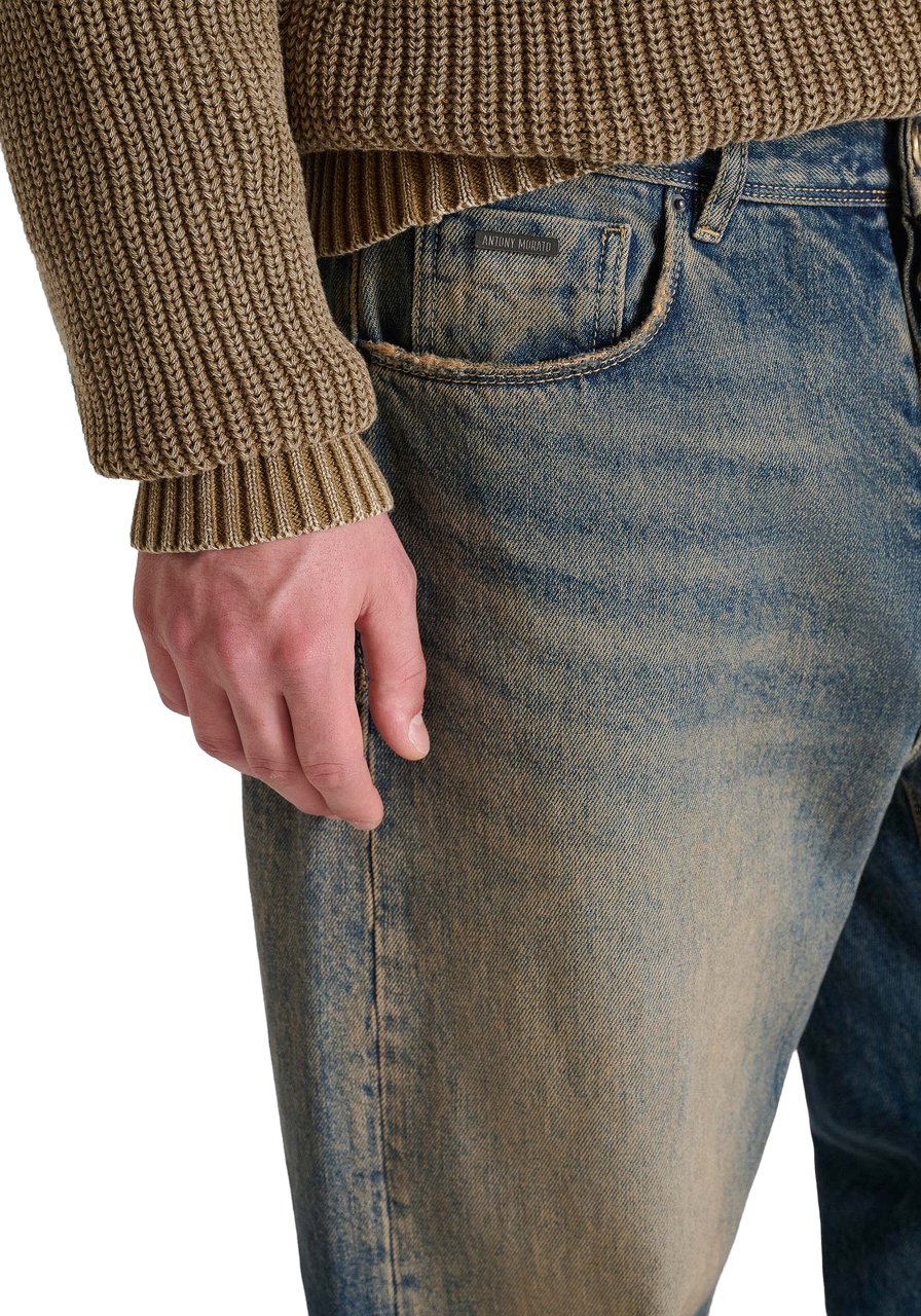 Antony Morato JEANS JAMES WIDE LEG FIT IN BLUE DENIM OVERDYED Blauw