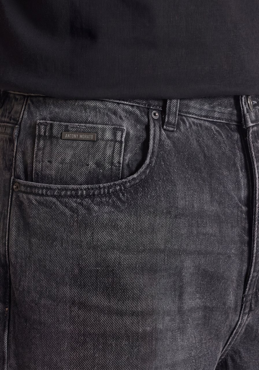 Antony Morato JEANS REED RELAXED CURVED LEG FIT IN OVERDYED MAGIC GREY DENIM Grijs
