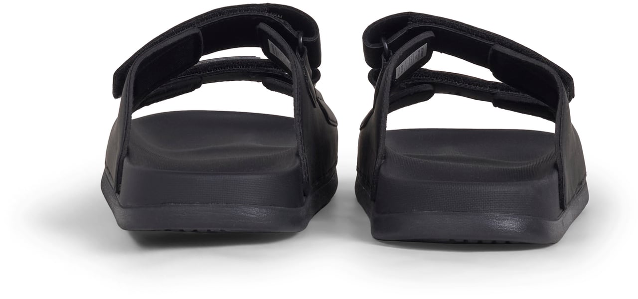 Antony Morato SLIPPER XANDER IN FAUX LEATHER.3D LOGO ON METAL PLATE.EVA SOLE Zwart