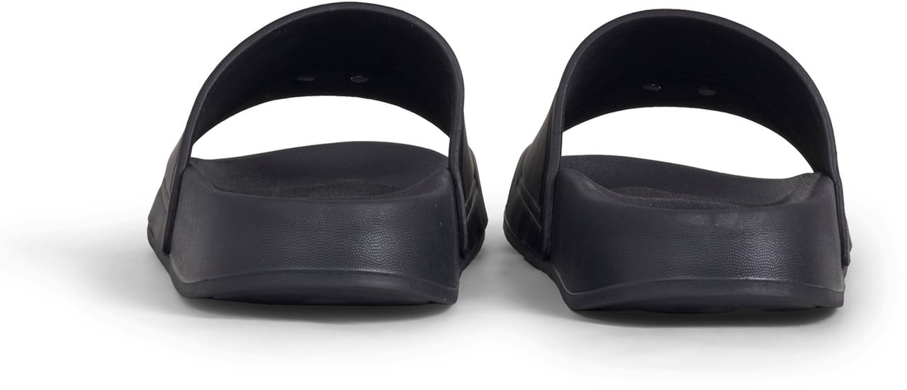 Antony Morato SLIPPER EWELL IN FAUX LEATHER.3D LOGO ON METAL PLATE.LIGHT EVA SOLE Zwart