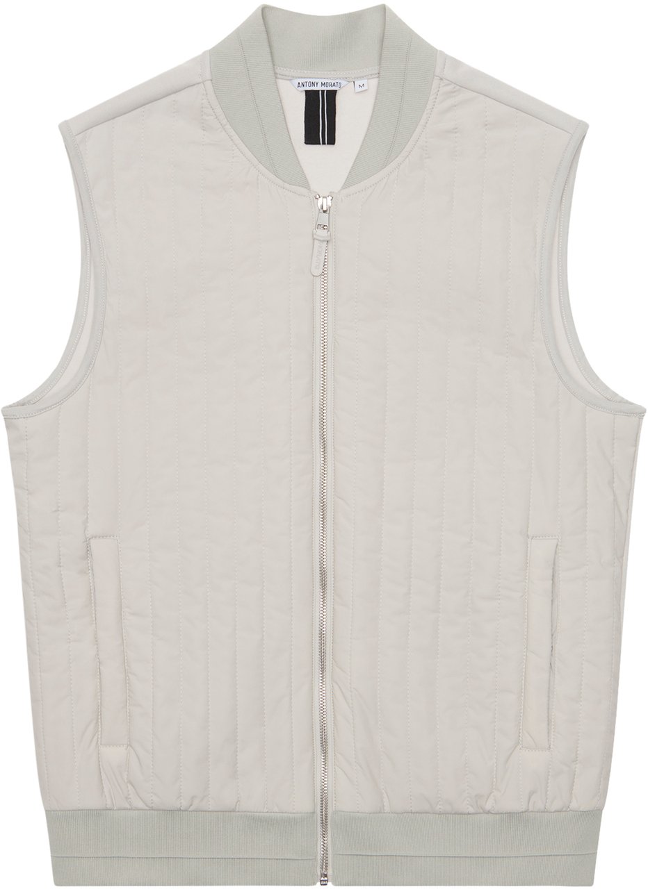 Antony Morato SWEATSHIRT REGULAR FIT IN INTERLOCK COTTON BLEND FABRIC WITH LIGTH ECOPADDING SORONA AURA Wit