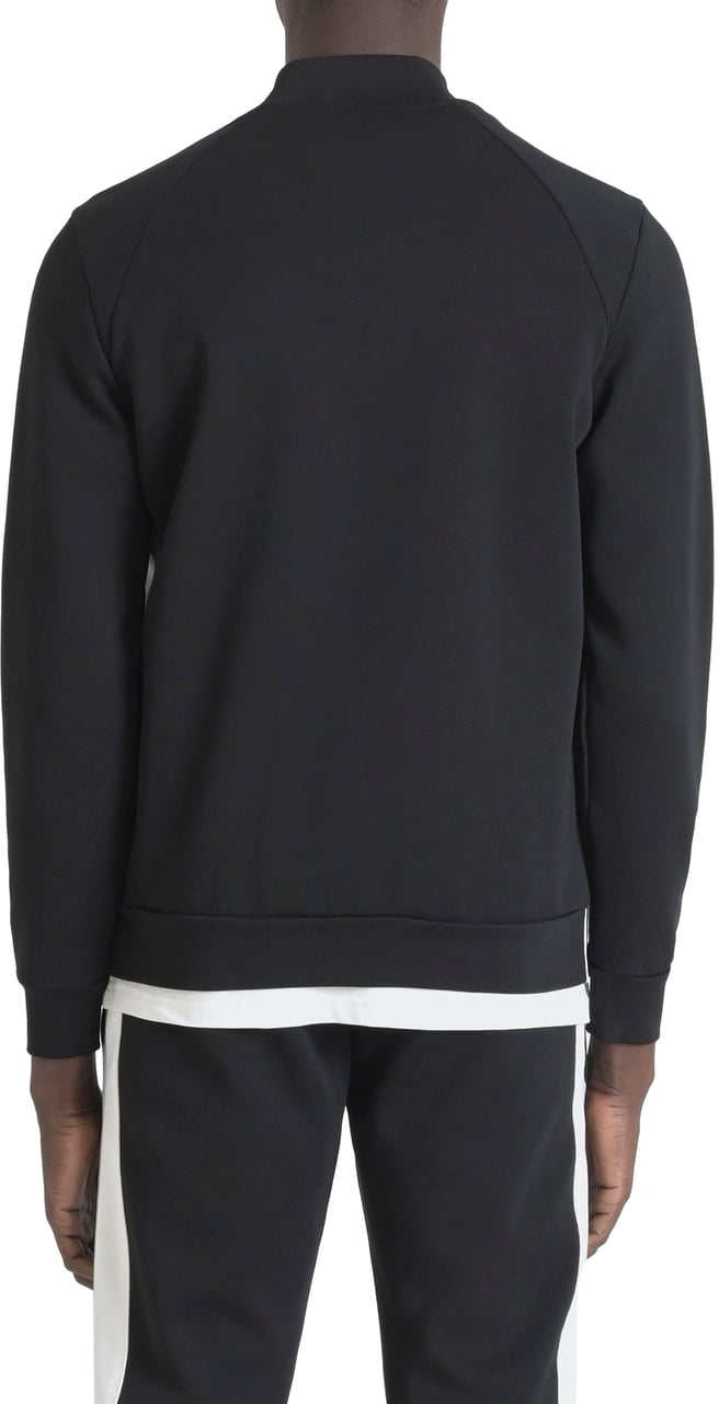 Antony Morato SWEATSHIRT REGULAR FIT IN INTERLOCK COTTON BLEND FABRIC WITH LOGOED RUBBER PATCH Zwart