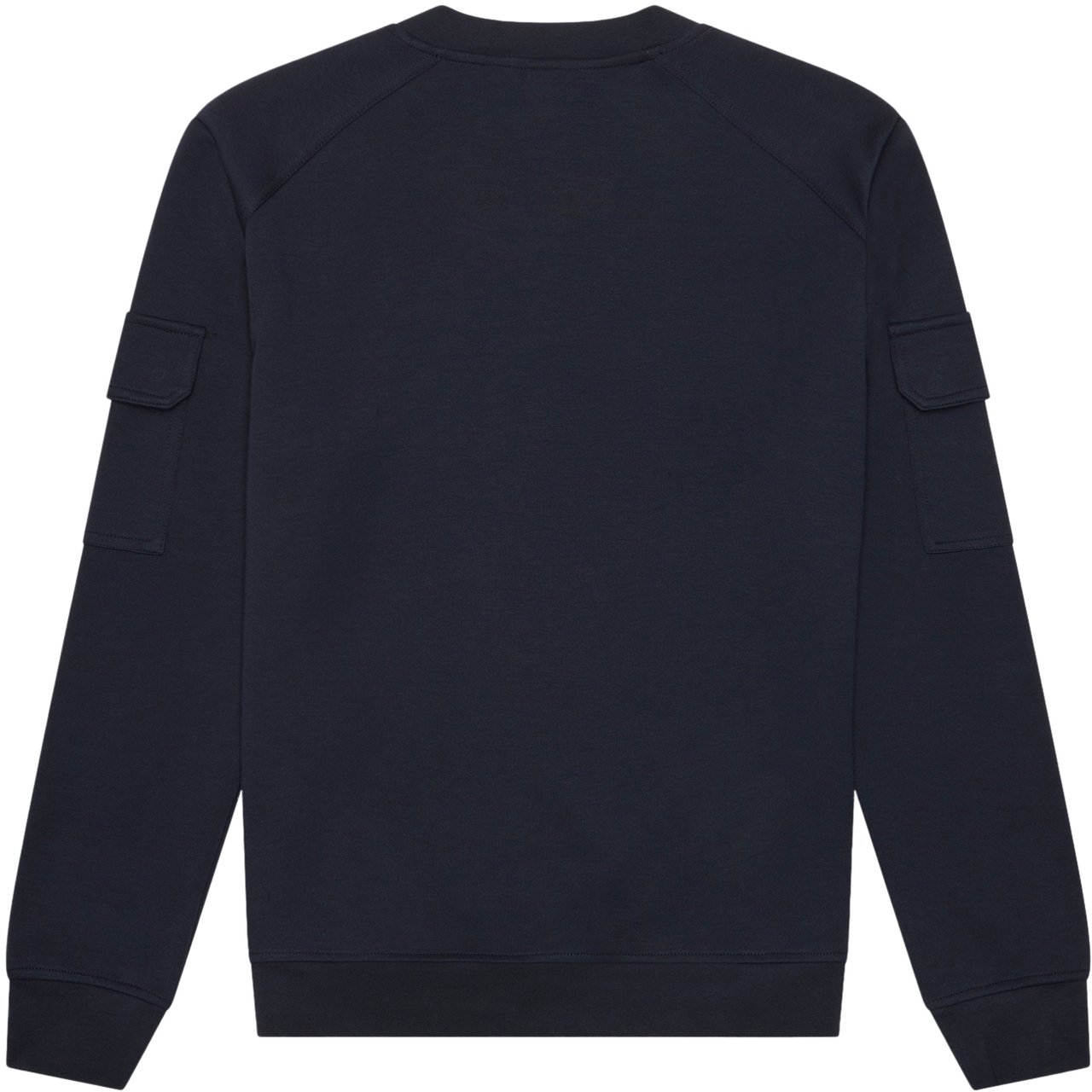 Antony Morato SWEATSHIRT REGULAR FIT IN INTERLOCK COTTON BLEND FABRIC WITH LOGOED RUBBER FLAG Blauw