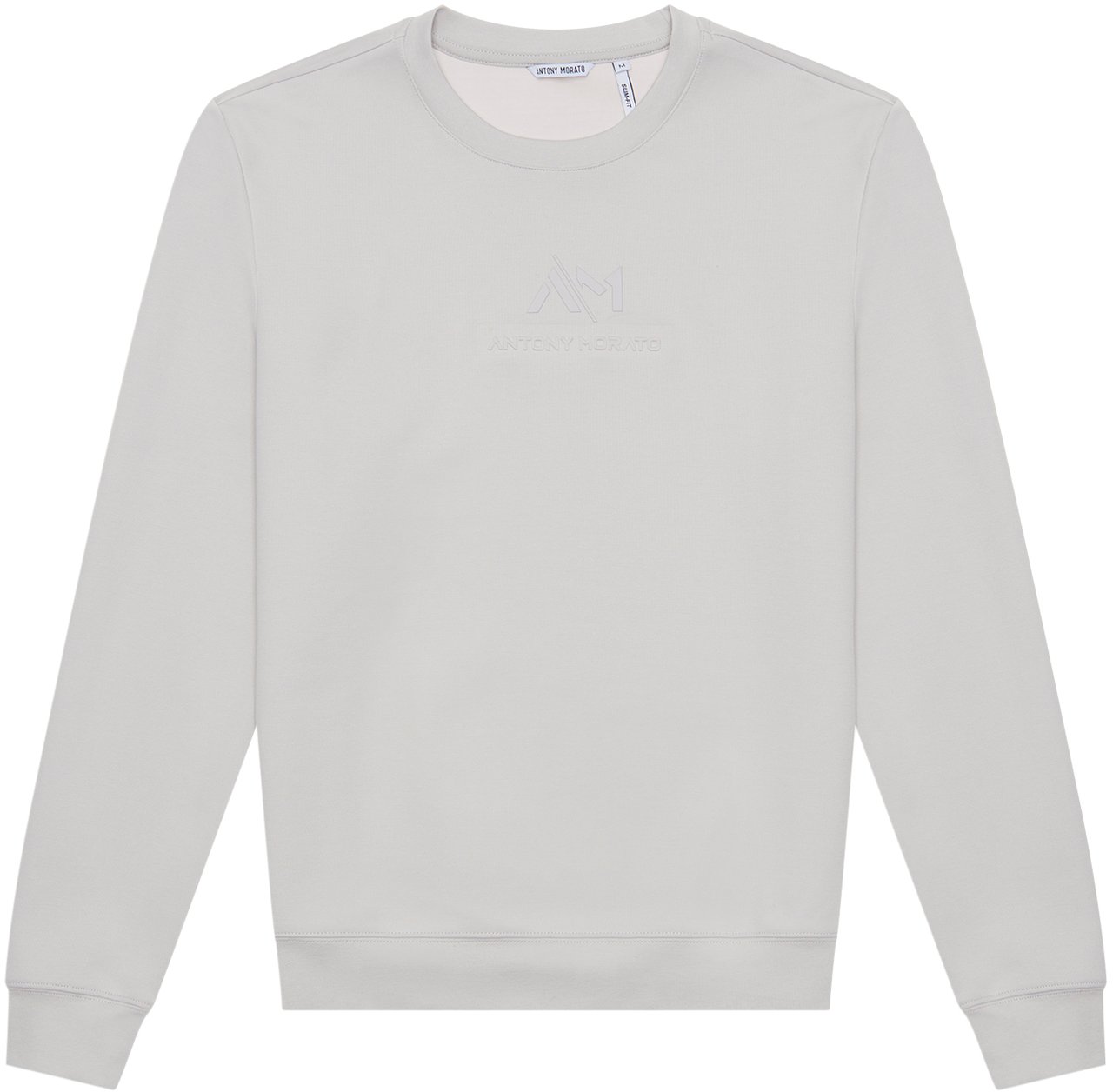 Antony Morato SWEATSHIRT SLIM FIT IN INTERLOCK COTTON BLEND FABRIC WITH FOAM LOGO PRINT Wit