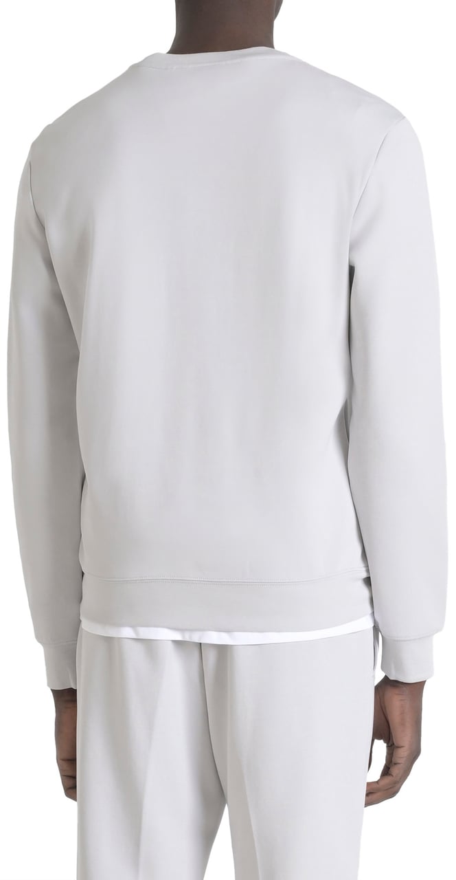 Antony Morato SWEATSHIRT SLIM FIT IN INTERLOCK COTTON BLEND FABRIC WITH FOAM LOGO PRINT Wit