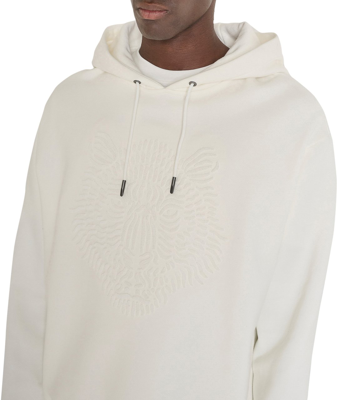 Antony Morato HOODIE BOXY NEUTER FABRIC WITH TIGER PRINT Beige