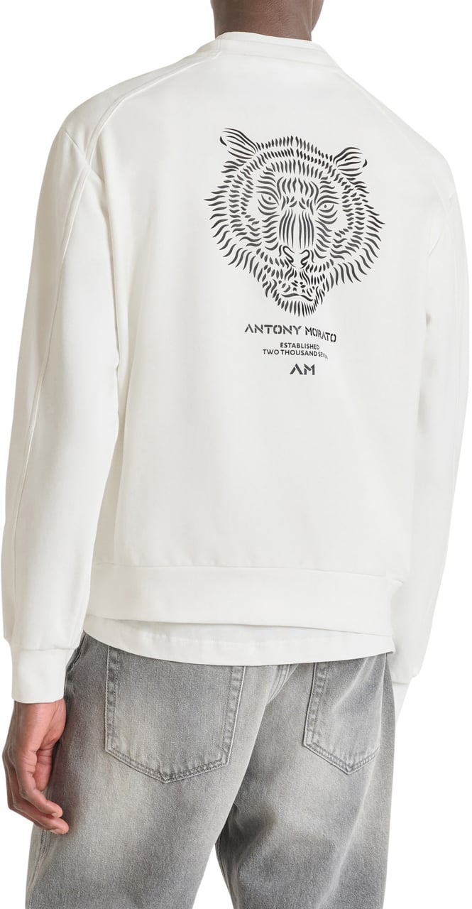 Antony Morato SWEATSHIRT RELAXED FIT WITH LOGOED WOVEN PATCH Beige