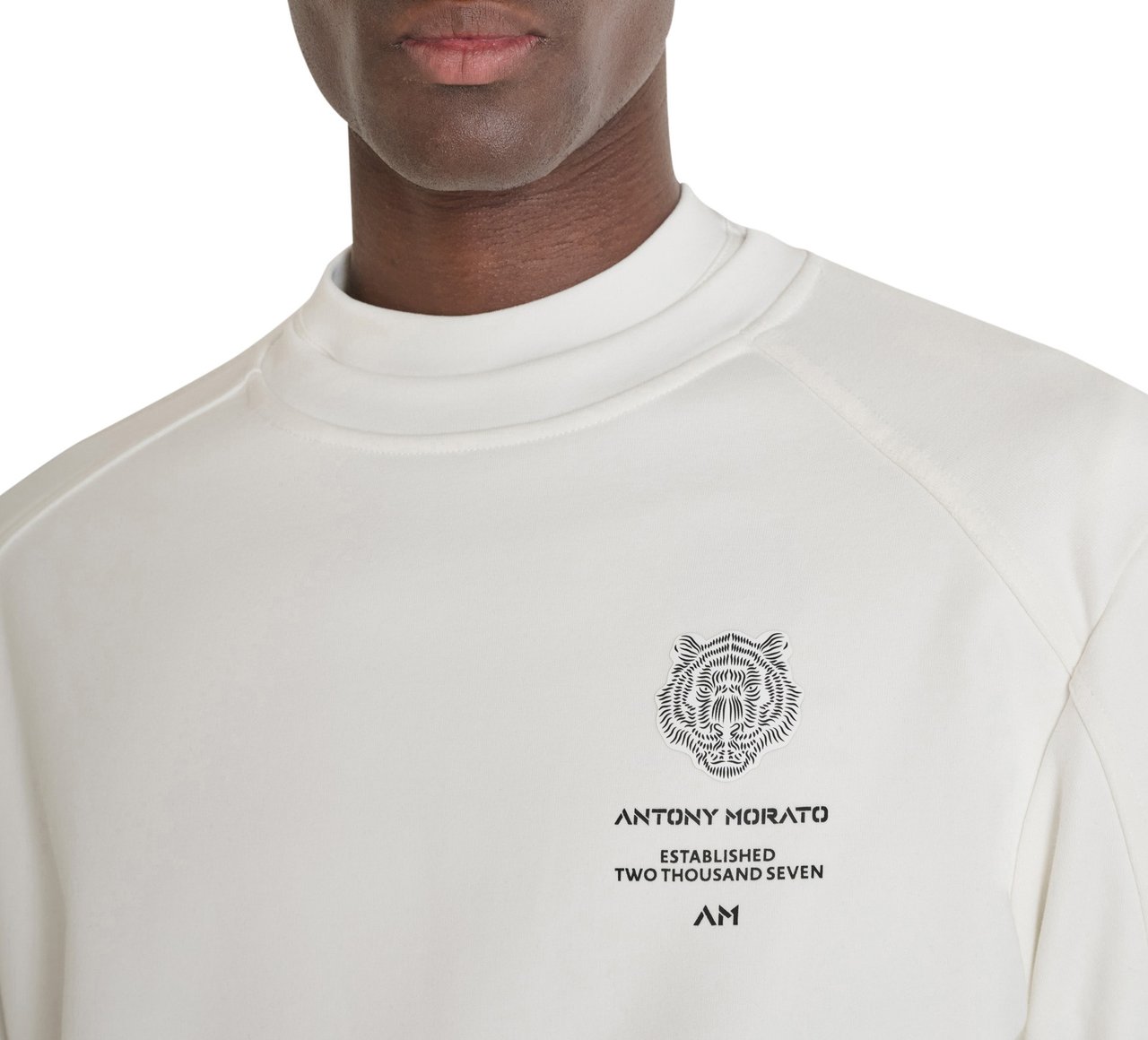 Antony Morato SWEATSHIRT RELAXED FIT WITH LOGOED WOVEN PATCH Beige