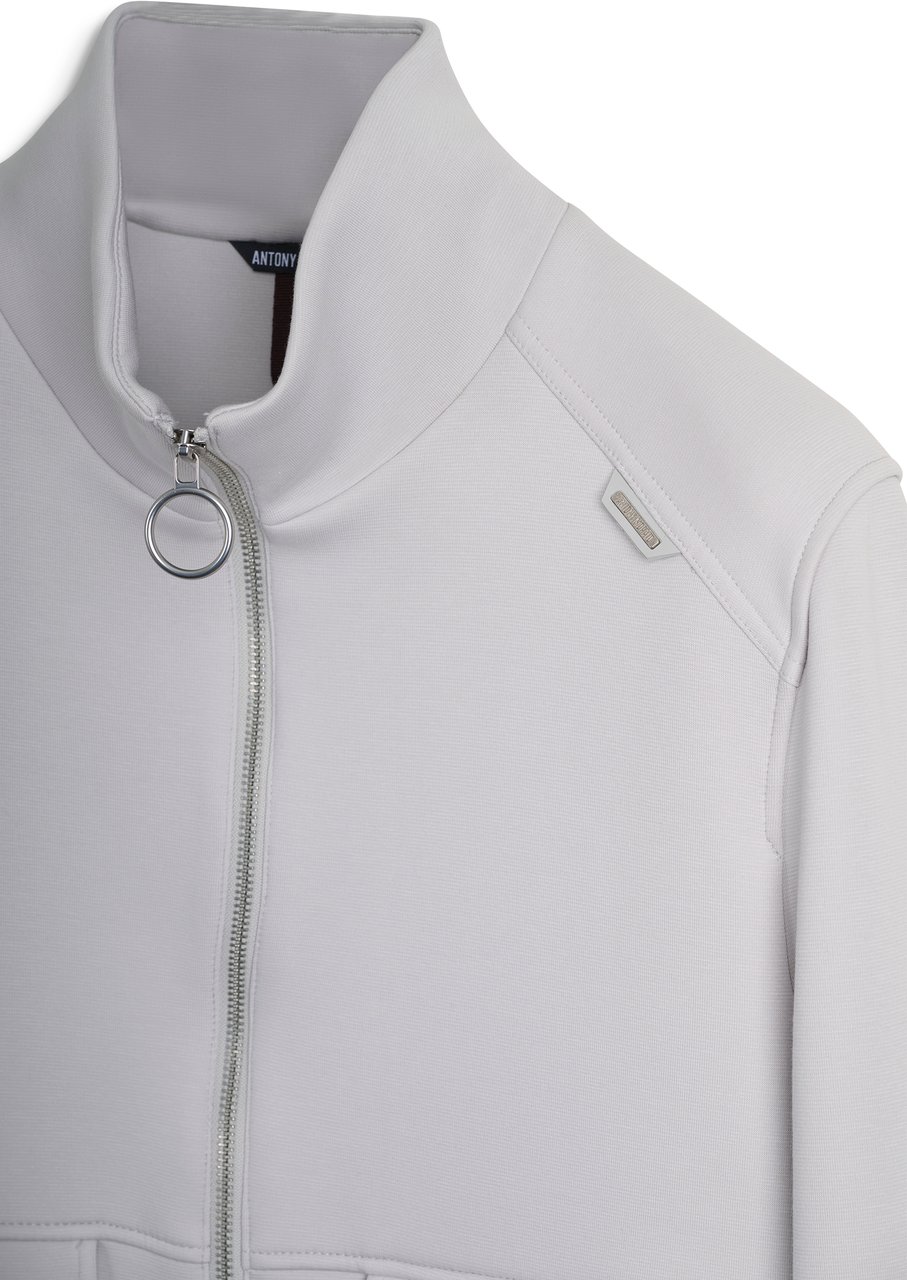 Antony Morato SWEATSHIRT REGULAR FIT IN DOBBY STRETCH SCUBA COTTON BLEND FABRIC WITH METAL LOGO ON RUBBER PATCH Wit
