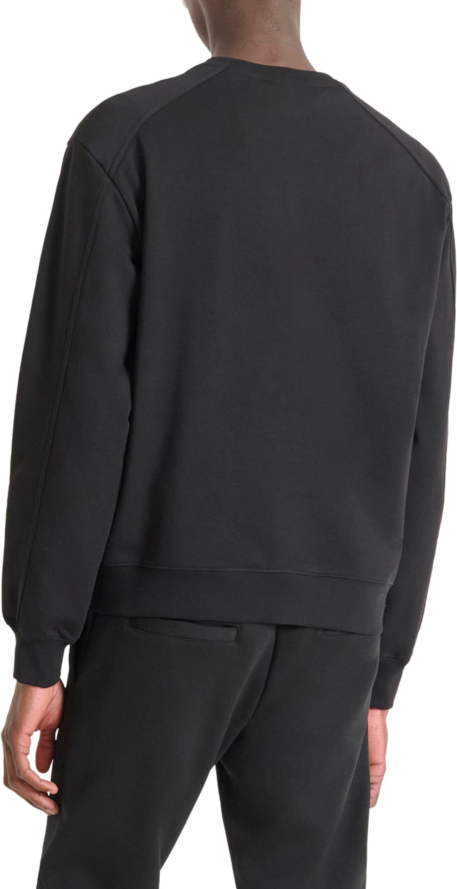 Antony Morato SWEATSHIRT RELAXED FIT WITH RUBBER FLOCK LOGO PRINT Zwart