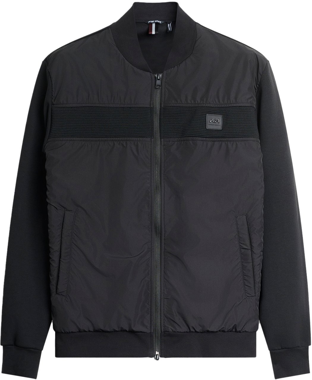 Antony Morato SWEATSHIRT REGULAR FIT WITH TECHNO FABRIC AS CONTRAST Zwart