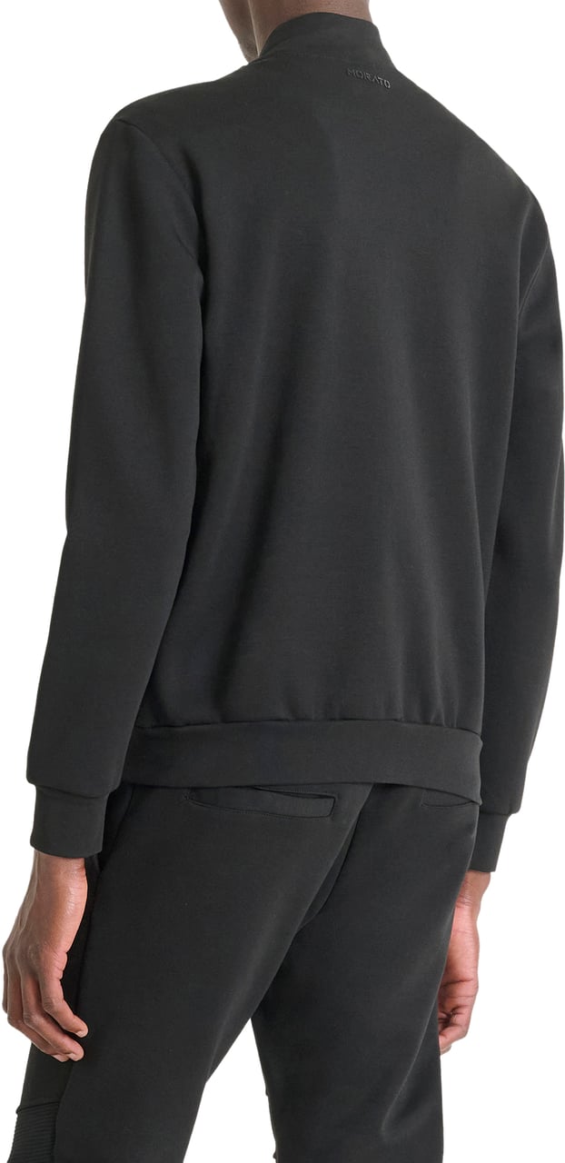 Antony Morato SWEATSHIRT REGULAR FIT WITH TECHNO FABRIC AS CONTRAST Zwart