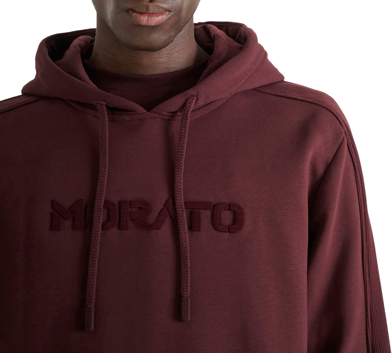 Antony Morato HOODIE RELAXED FIT WITH SPONGE LOGO PRINT Rood