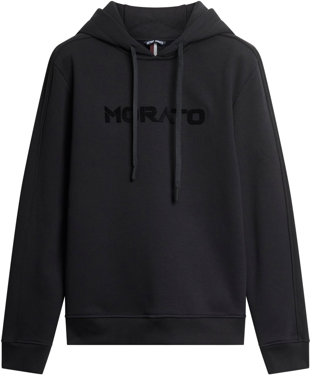 Antony Morato HOODIE RELAXED FIT WITH SPONGE LOGO PRINT Zwart