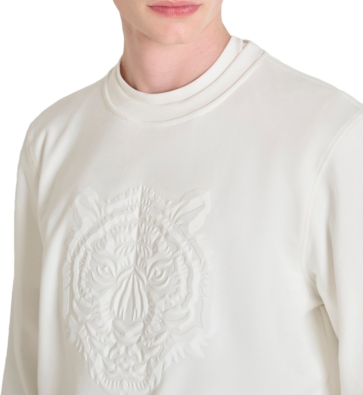 Antony Morato SWEATSHIRT REGULAR FIT WITH RUBBER PRISM SHAPE PRINT Beige