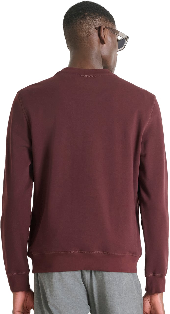 Antony Morato SWEATSHIRT REGULAR FIT WITH RUBBER PRISM SHAPE PRINT Rood