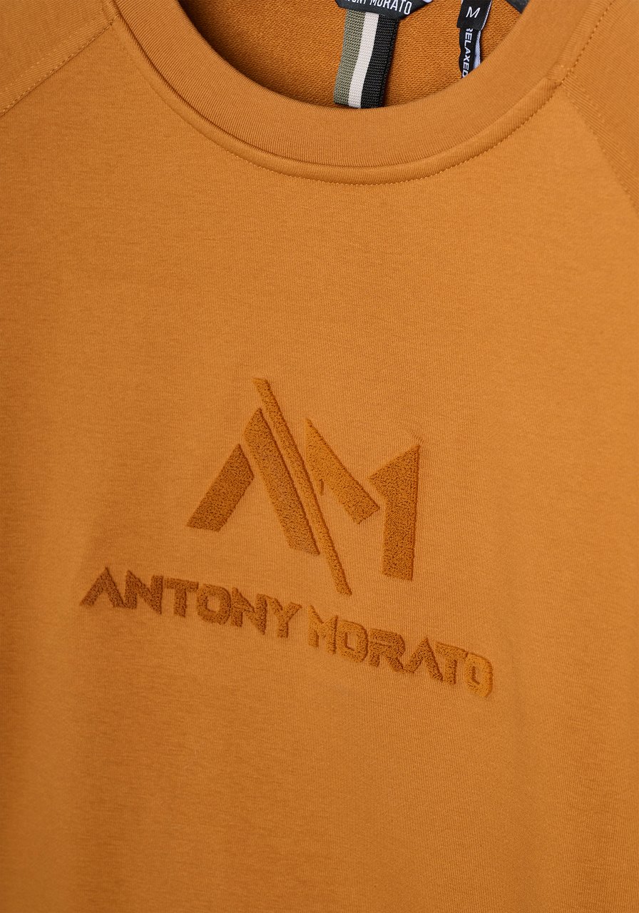 Antony Morato SWEATSHIRT RELAXED FIT  WITH SPONGE LOGO PRINT Bruin