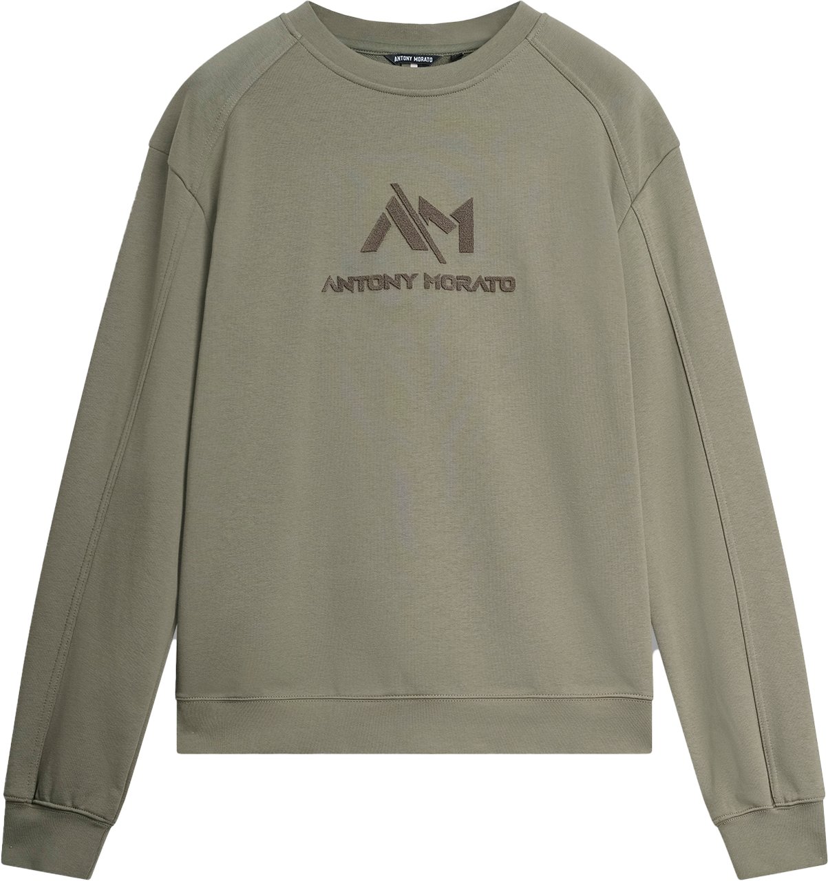 Antony Morato SWEATSHIRT RELAXED FIT WITH SPONGE LOGO PRINT Groen