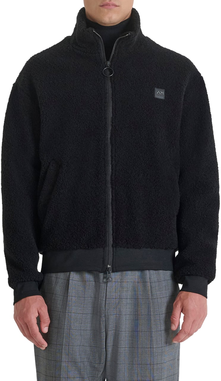 Antony Morato SWEATSHIRT REGULAR FIT WITH LOGOED BADGE ON RUBBER PATCH Zwart