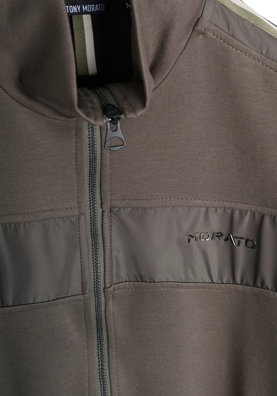 Antony Morato SWEATSHIRT REGULAR FIT IN INTERLOCK COTTON BLEND FABRIC WITH METAL EFFECT RUBBER LOGO PRINT Groen