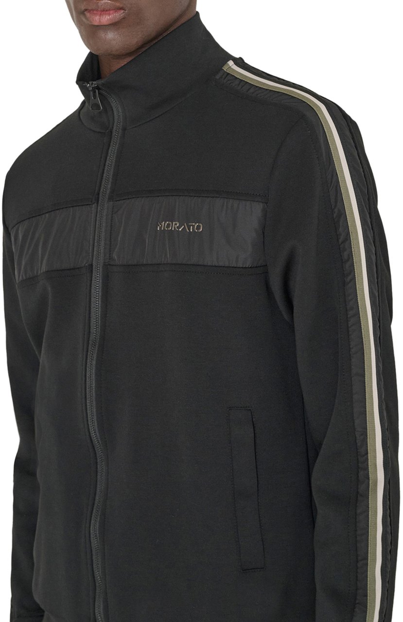 Antony Morato SWEATSHIRT REGULAR FIT WITH EFFECT RUBBER LOGO PRINT Zwart