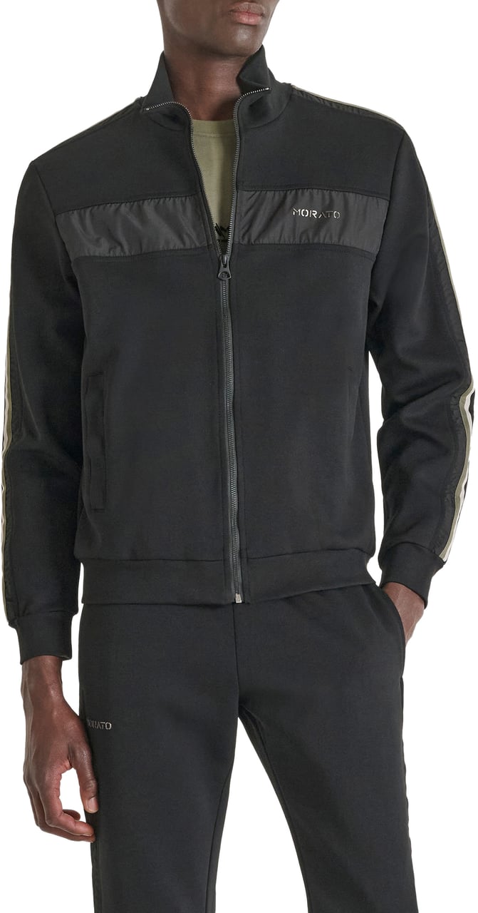 Antony Morato SWEATSHIRT REGULAR FIT WITH EFFECT RUBBER LOGO PRINT Zwart