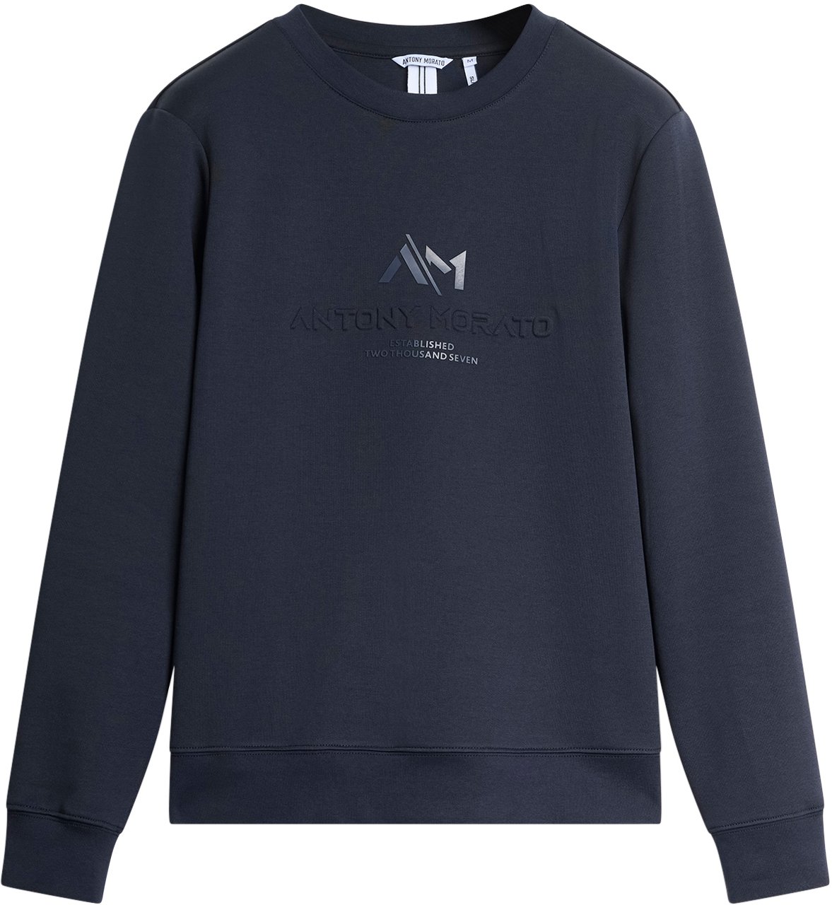 Antony Morato SWEATSHIRT SLIM FIT AND EMBOSSED LOGO PRINT Blauw