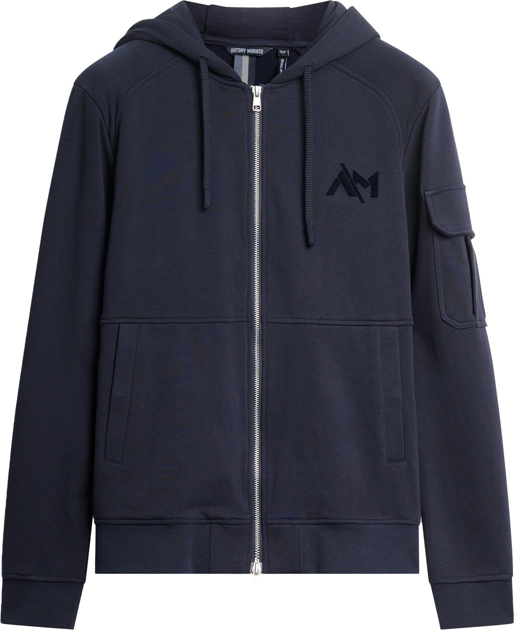 Antony Morato SWEATSHIRT REGULAR FIT WITH SPONGE LOGO PRINT Blauw