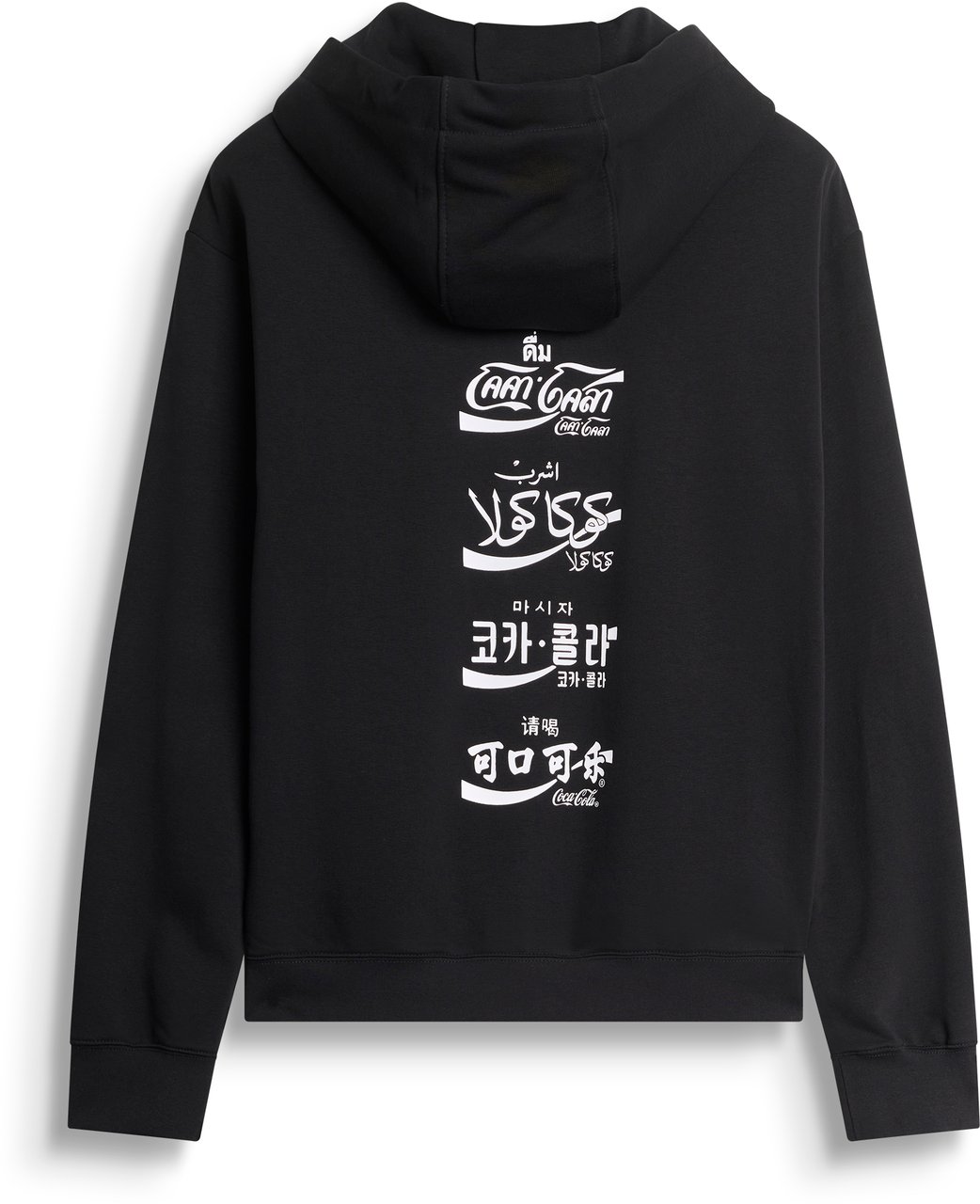 Antony Morato HOODIE BOXY FIT WITH FLOCK AND RUBBER INJECTION LOGO PRINT Zwart