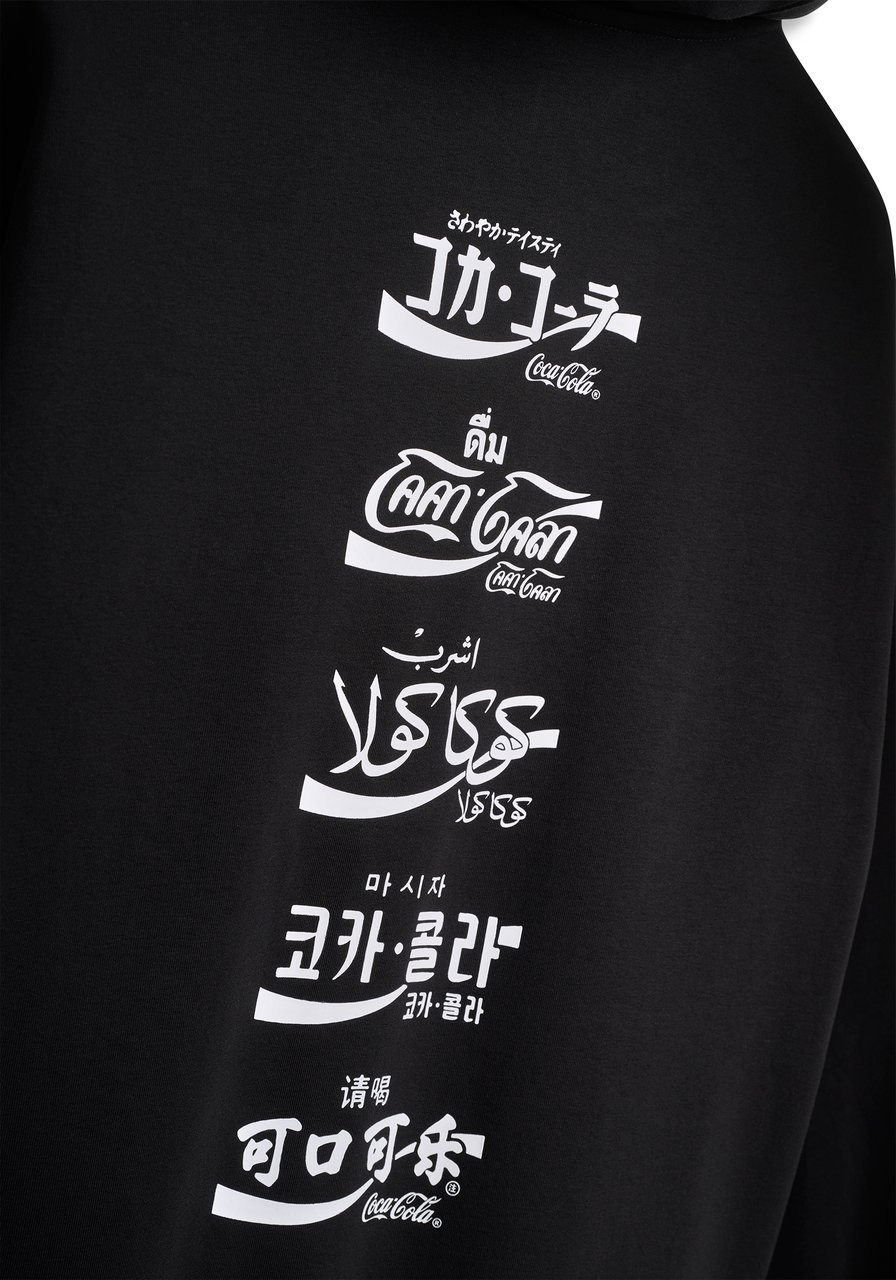 Antony Morato HOODIE BOXY FIT WITH FLOCK AND RUBBER INJECTION LOGO PRINT Zwart