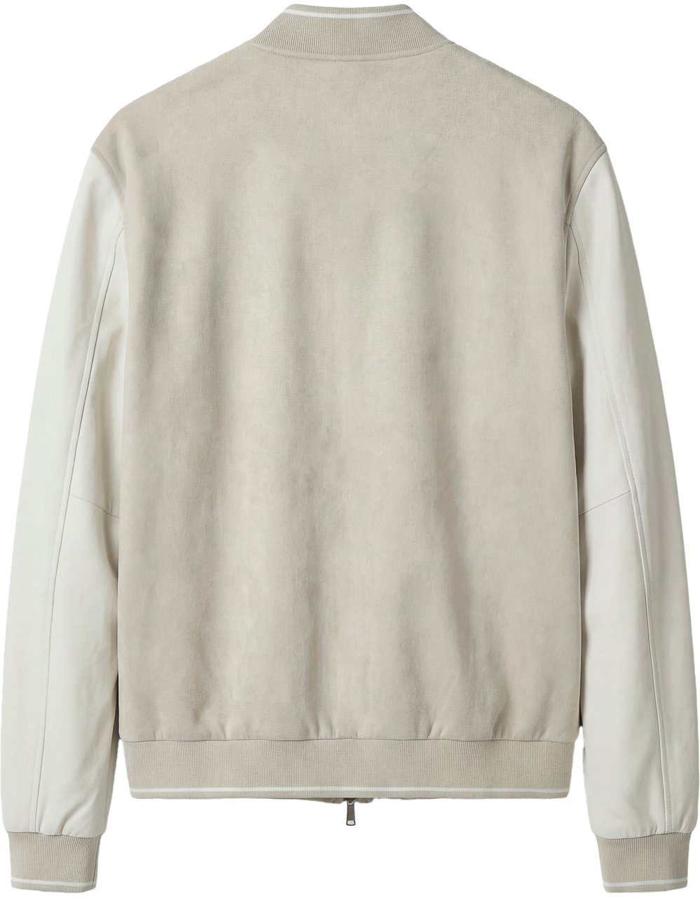 Antony Morato SWEATSHIRT REGULAR FIT IN STRETCH FAUX SUEDE WITH SLEEVES IN FAUX LEATHER AND PRINTED LOGO Beige