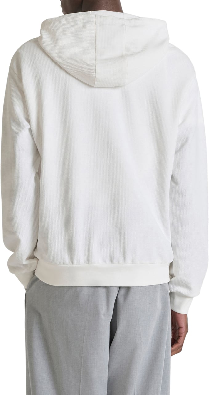 Antony Morato HOODIE RELAXED FIT IN DOBBY WITH EMBROIDERED LOGO Beige
