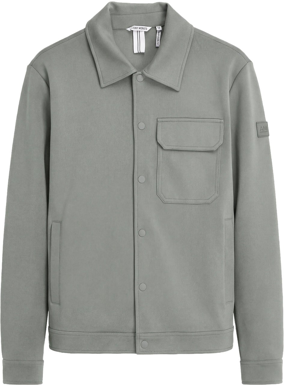 Antony Morato FLEECE SLIM FIT IN BLEND COTTON FABRIC WITH LOGO PLATE Groen