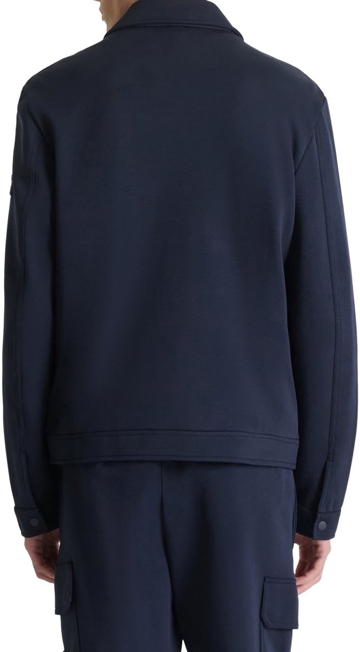 Antony Morato FLEECE SLIM FIT IN BLEND COTTON FABRIC WITH LOGO PLATE Blauw