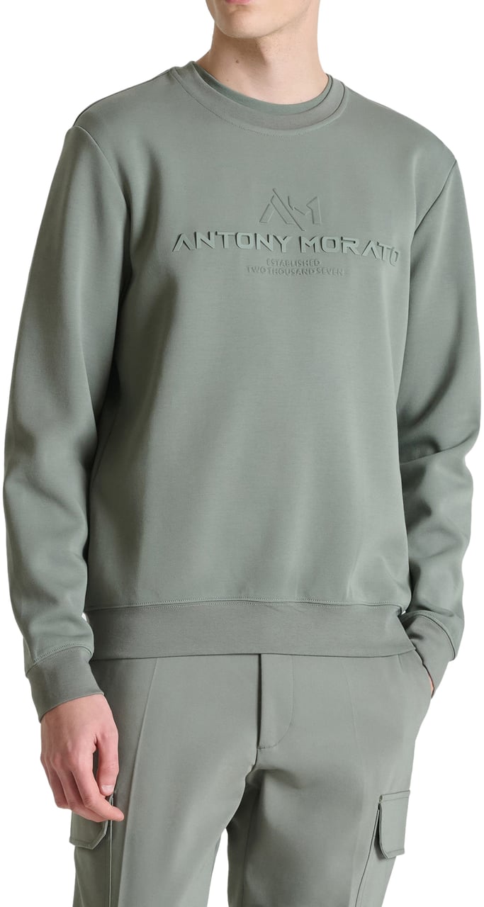 Antony Morato SWEATSHIRT REGULAR FIT WITH  PRINT Groen