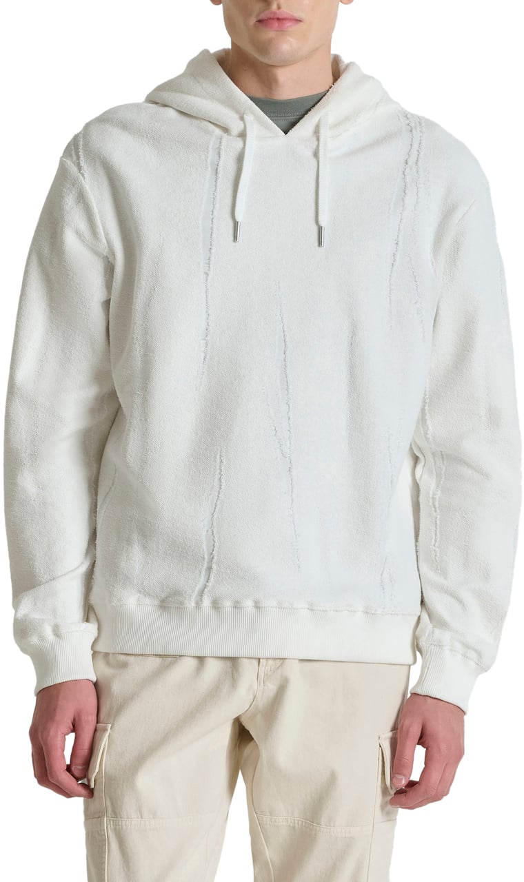 Antony Morato HOODIE RELAXED  FIT IN JAQUARD COTTON Beige