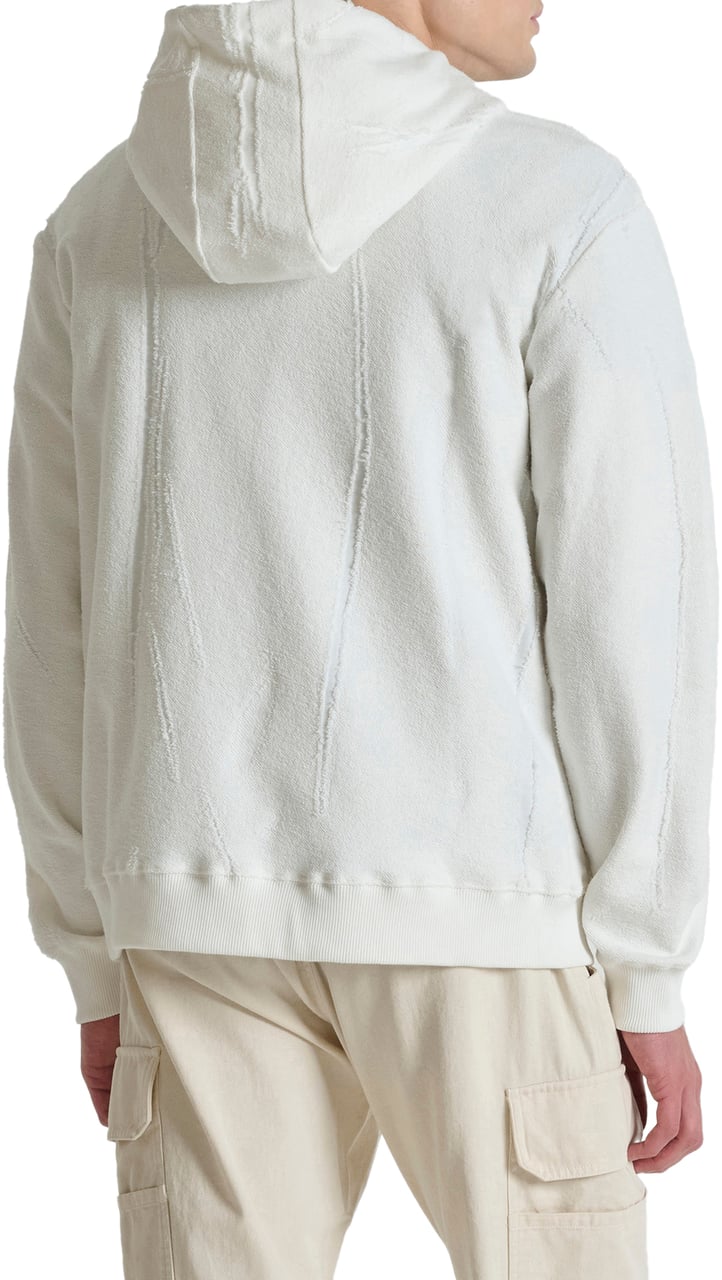 Antony Morato HOODIE RELAXED  FIT IN JAQUARD COTTON Beige