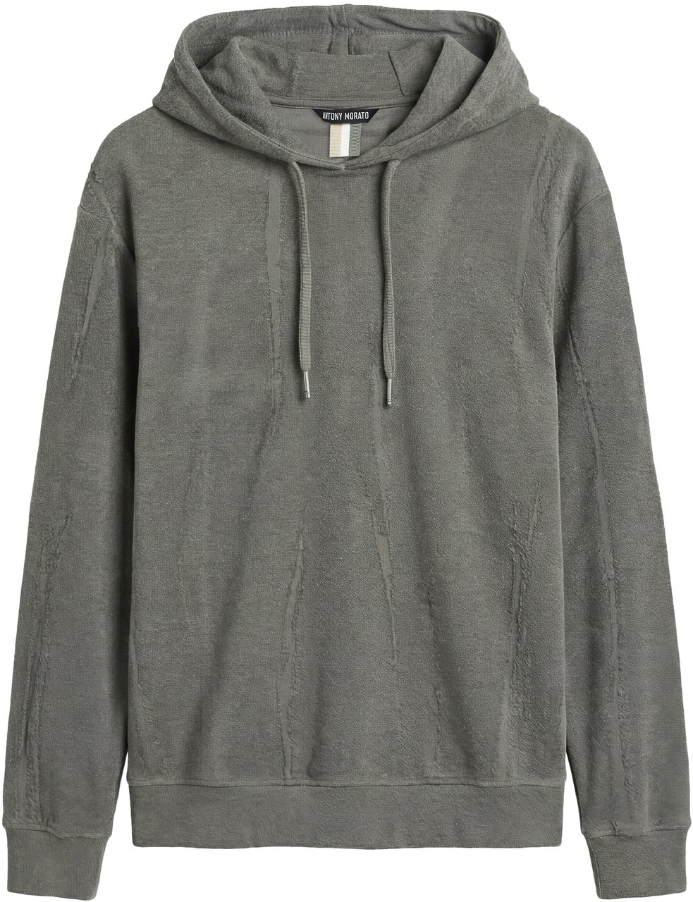 Antony Morato HOODIE RELAXED FIT IN JAQUARD COTTON Groen