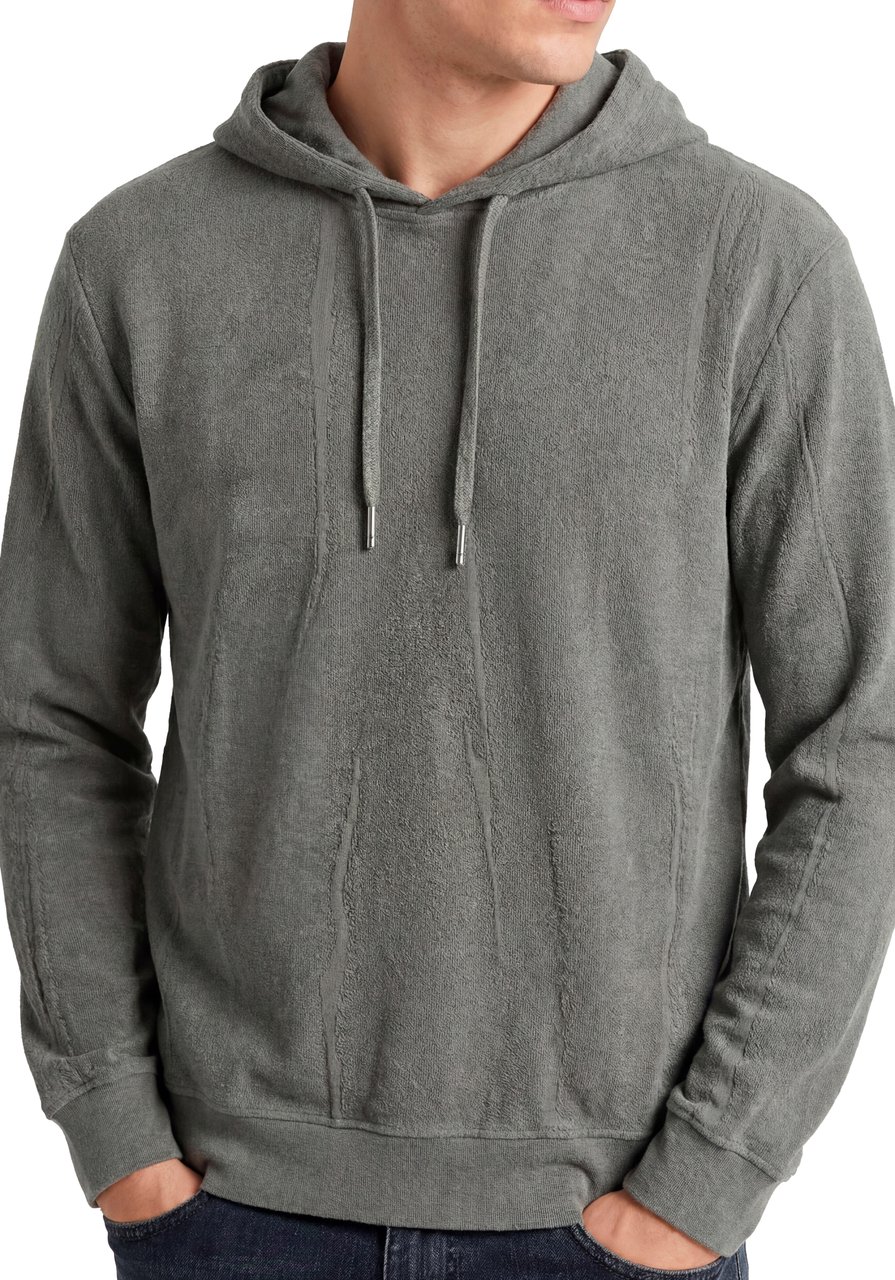 Antony Morato HOODIE RELAXED FIT IN JAQUARD COTTON Groen
