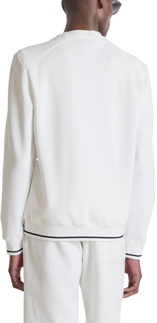 Antony Morato FLEECE REGULAR FIT IN INTRLOCK AND BICOLOR LAYERS LOGO PRINT Beige