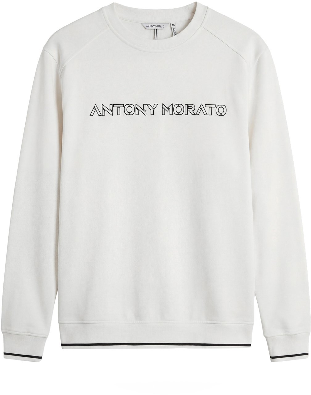 Antony Morato FLEECE REGULAR FIT IN INTRLOCK AND BICOLOR LAYERS LOGO PRINT Beige