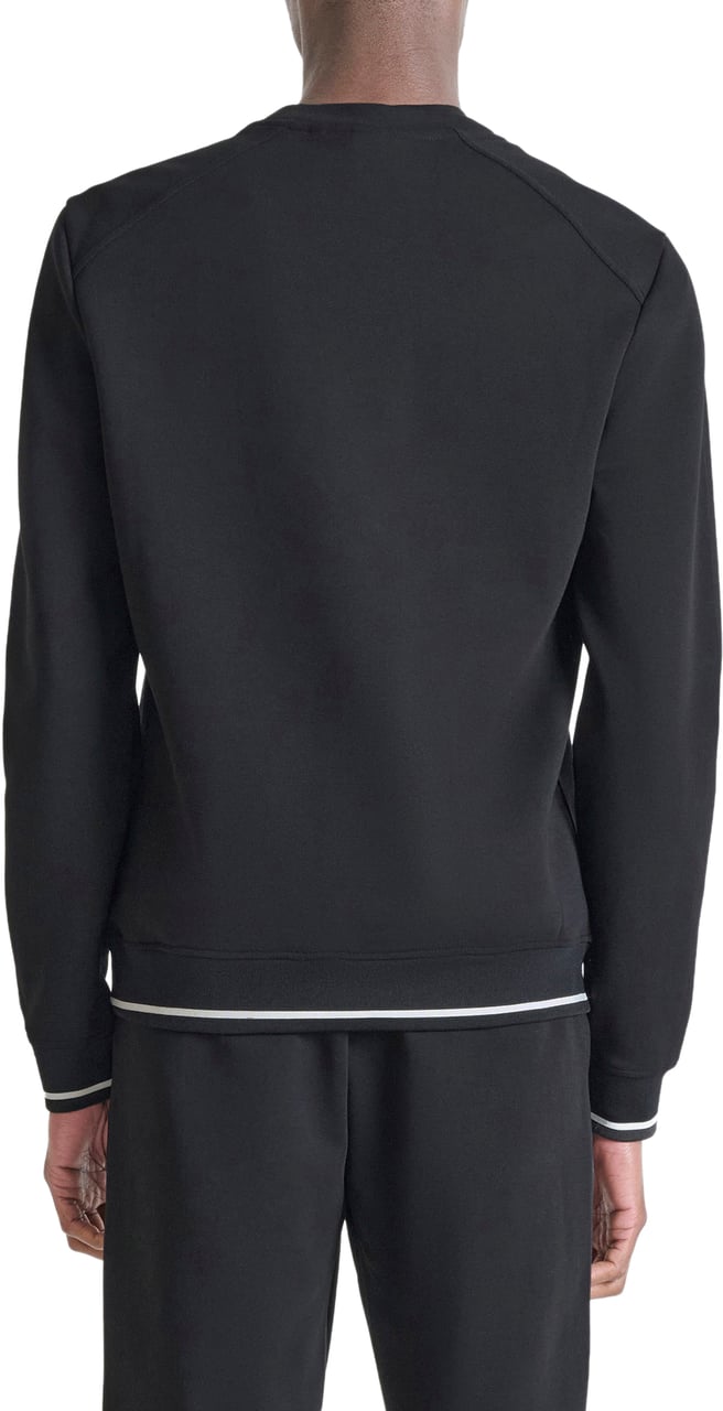 Antony Morato FLEECE REGULAR FIT IN INTRLOCK AND BICOLOR LAYERS  LOGO PRINT Zwart