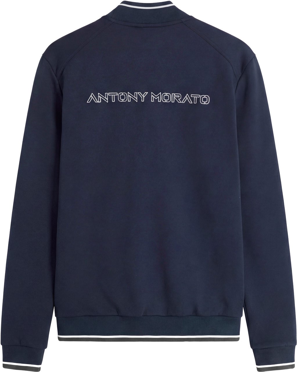 Antony Morato FLEECE REGULAR FIT IN INTERLOCK COTTON BLEND WITH BIVOLOR LAYERS PRINT ON BACK SHOULDER AND HEART Blauw