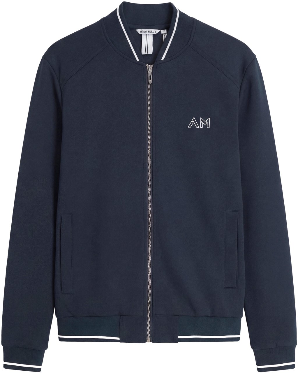 Antony Morato FLEECE REGULAR FIT IN INTERLOCK COTTON BLEND WITH BIVOLOR LAYERS PRINT ON BACK SHOULDER AND HEART Blauw