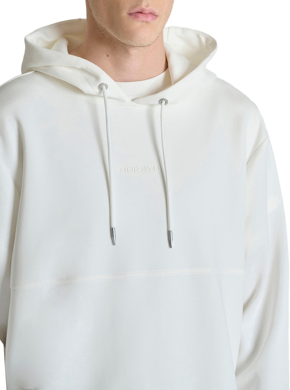 Antony Morato HOODIE RELAXED FIT IN INTERLOCK WITH FOAM PRINT Beige