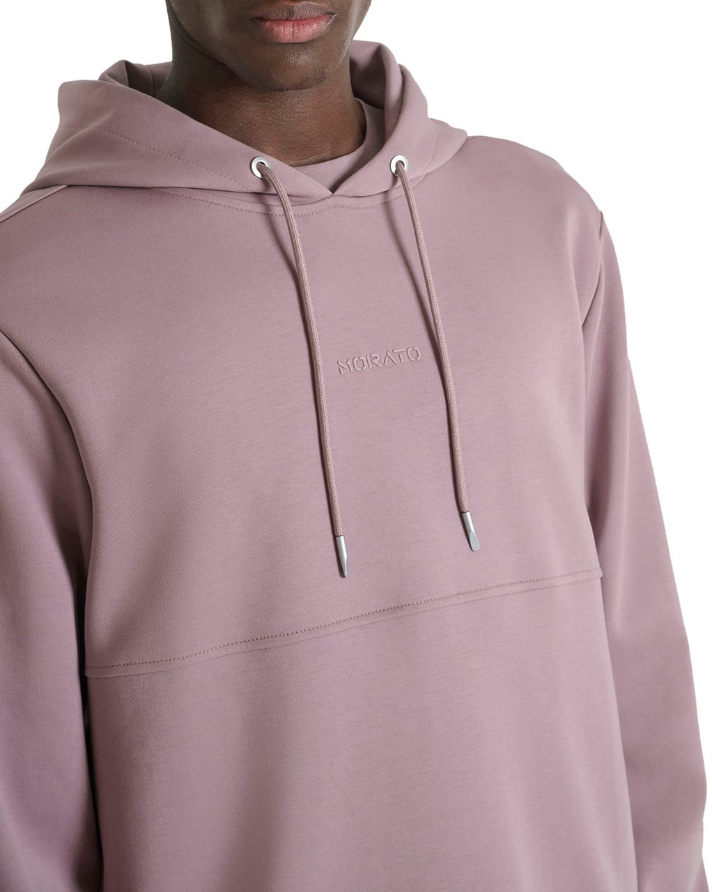Antony Morato HOODIE RELAXED FIT IN INTERLOCK WITH FOAM PRINT Roze